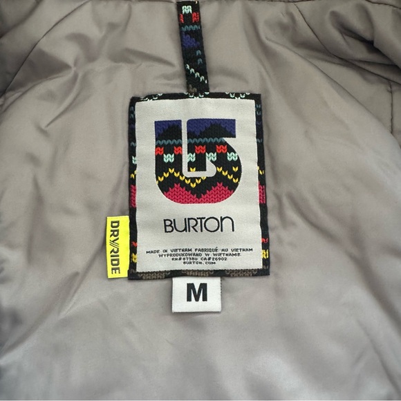 Burton dryride radiant kazbah tye dye ikat multicolor snowboard hooded jacket M - Picture 8 of 10